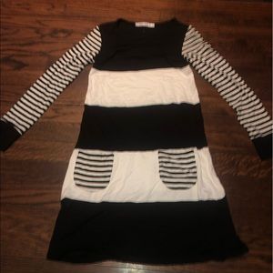 Sister Sam Black and White Child’s Dress